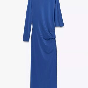 Zara One Shoulder Blue Dress